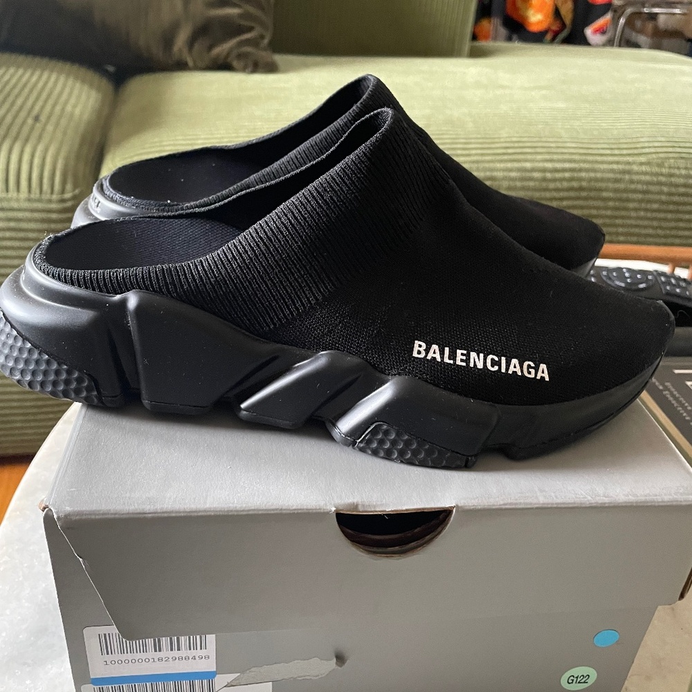 Balenciaga knit mules
